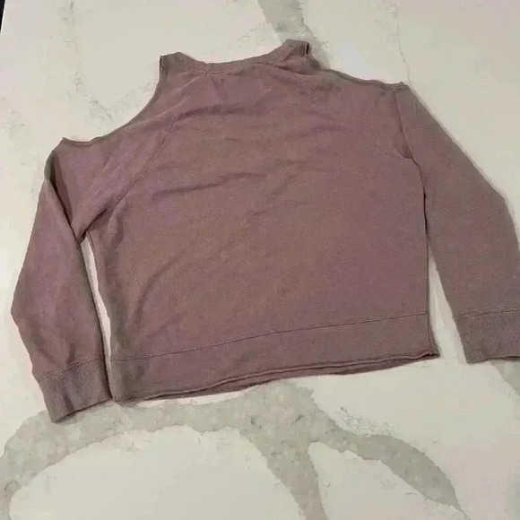 Victoria Sport Victoria's Secret Mauve Cold Shoulder Terry Sweatshirt Women’s XS - Picture 6 of 6